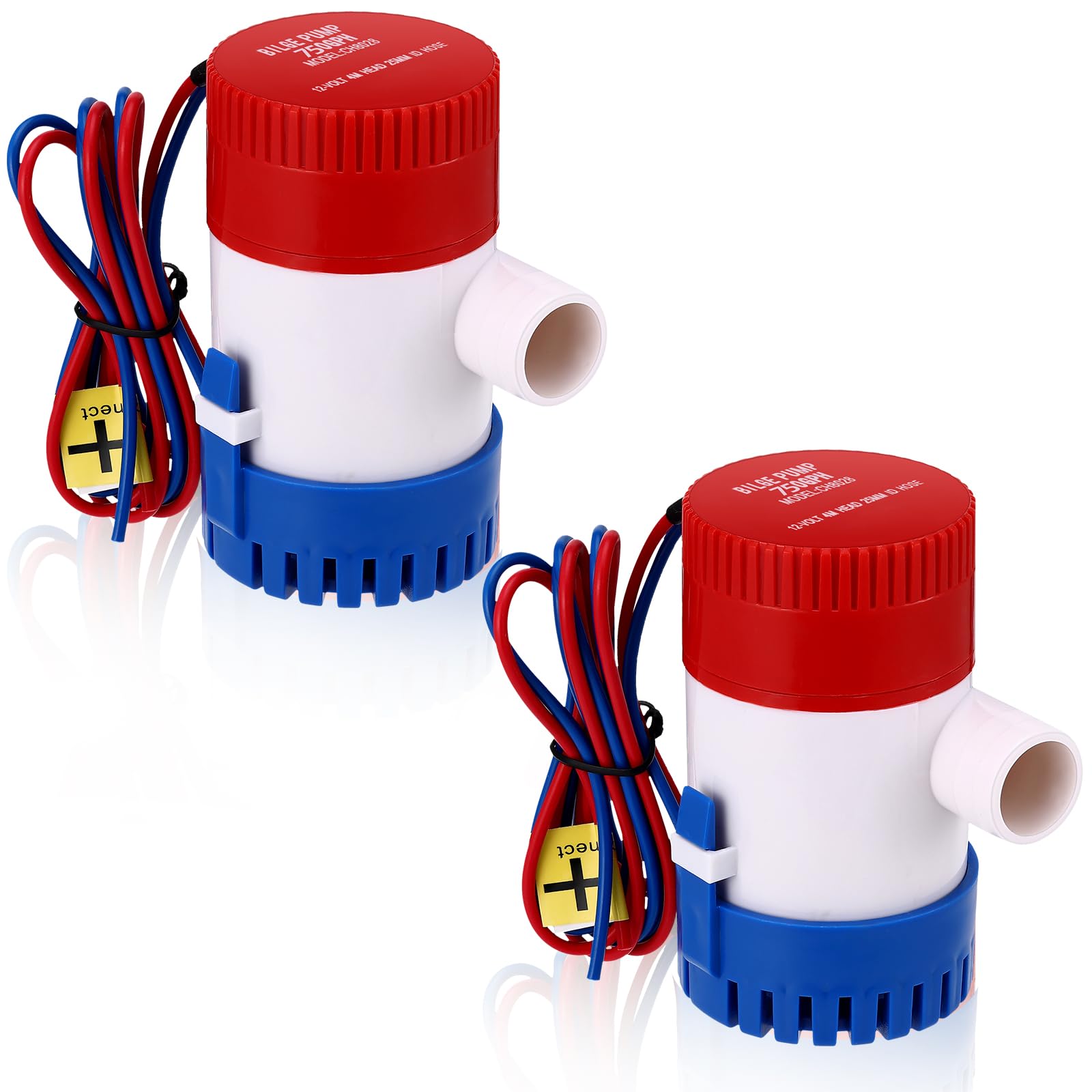 Gisafai 2 bombas de sentina de 12 V sumergibles para barco, bomba de agua de sentina eléctrica de bajo ruido, automática, no automática, para tanque de agua, estanque, piscina, yate, RVS (clásico, 750