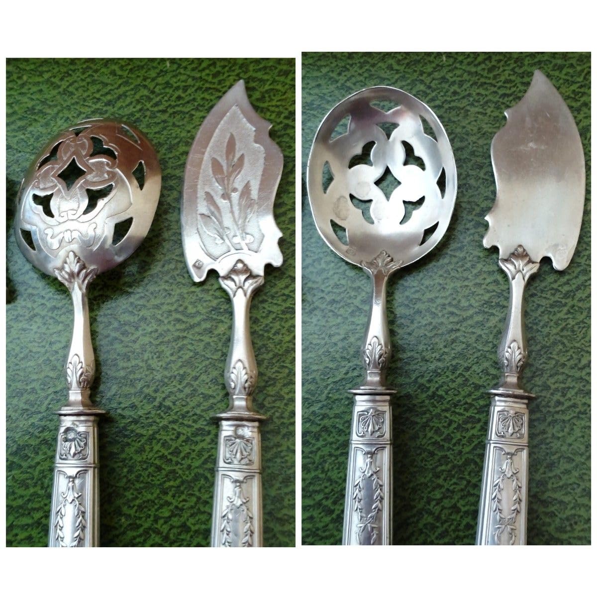 貴重 美品❗️フランス SILVER カトラリーセット Amazon | 銀製 フランス デザート用 カトラリー4本セット 1900年初頭