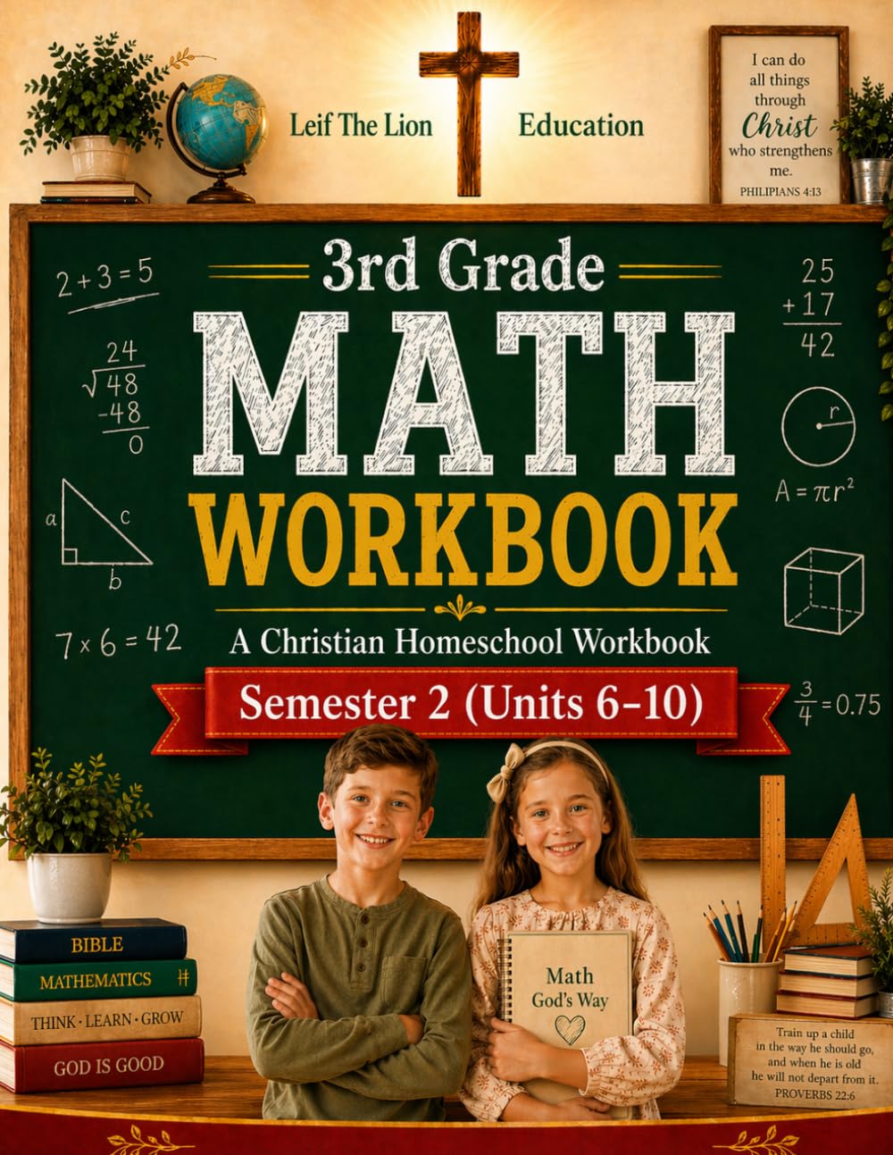 3rd Grade Math - Semester 2 (Units 6 - 10): A Christian Workbook (Homeschool Math Workbooks Grades 3 - 12. Semesters 1 - 2.)