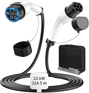 Sponsored You’re seeing this ad based on the product’s relevance to your search query.Learn more about this advertisement RamTouch Type 2 Charging Cable (22kW, 5m, 32A, 3-Phase, Mode 3) - Type 2 to Type 2 EV Charging Cable for Charging Station/Wallbox, Compatible with Electric Cars, Plug-in Hybrids for Model Y/3/X/S