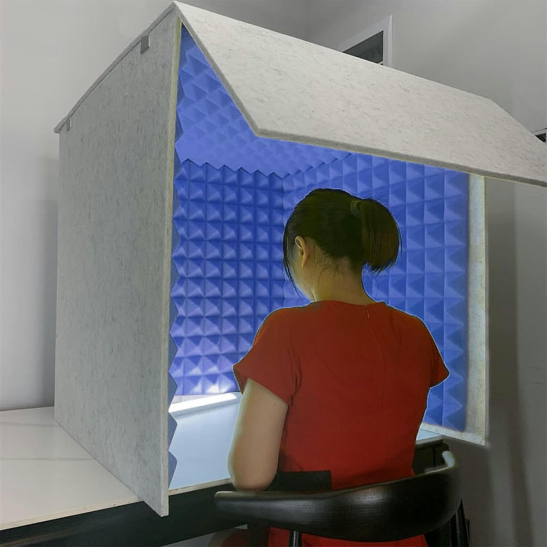 Studio enregistrement portable et cabine insonorisée de bureau pour podcast