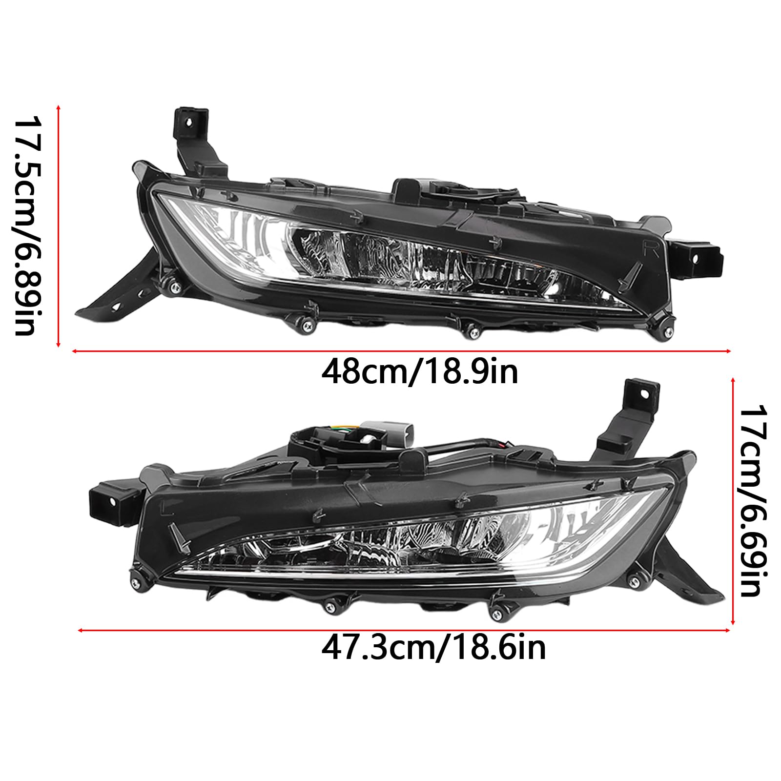 ihreesy 1 Pair Fog Light 8122048070 8121048060, Passenger Right & Driver Left Side Fog Light Lamp Compatible with L*exus RX350 / RX350L / RX450h / RX450hL 2020 2021 2022