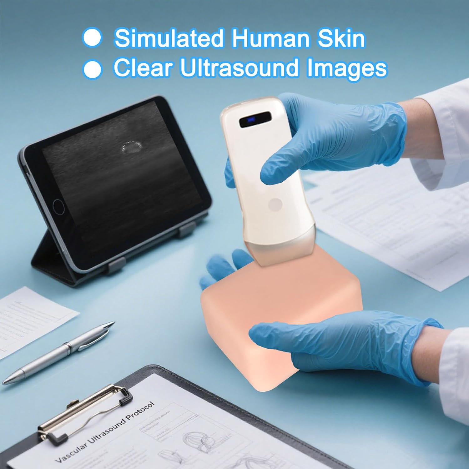 Ultrasound Puncture Training Model, Superficial Lymph Node, Tumor, and Mass Simulator, Small Lesion Localization Biopsy Practice Phantom, for Medical Teaching, Practicing