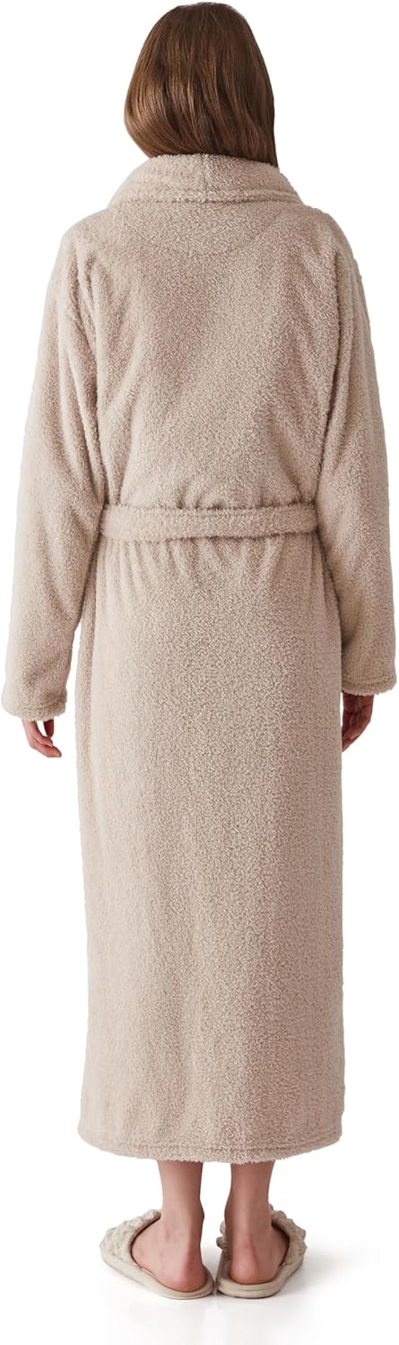 Robes for Women – Premium Plush Fleece Long Bathrobe for Women with Shawl Collar, Soft Warm Womens Robe - Image 4