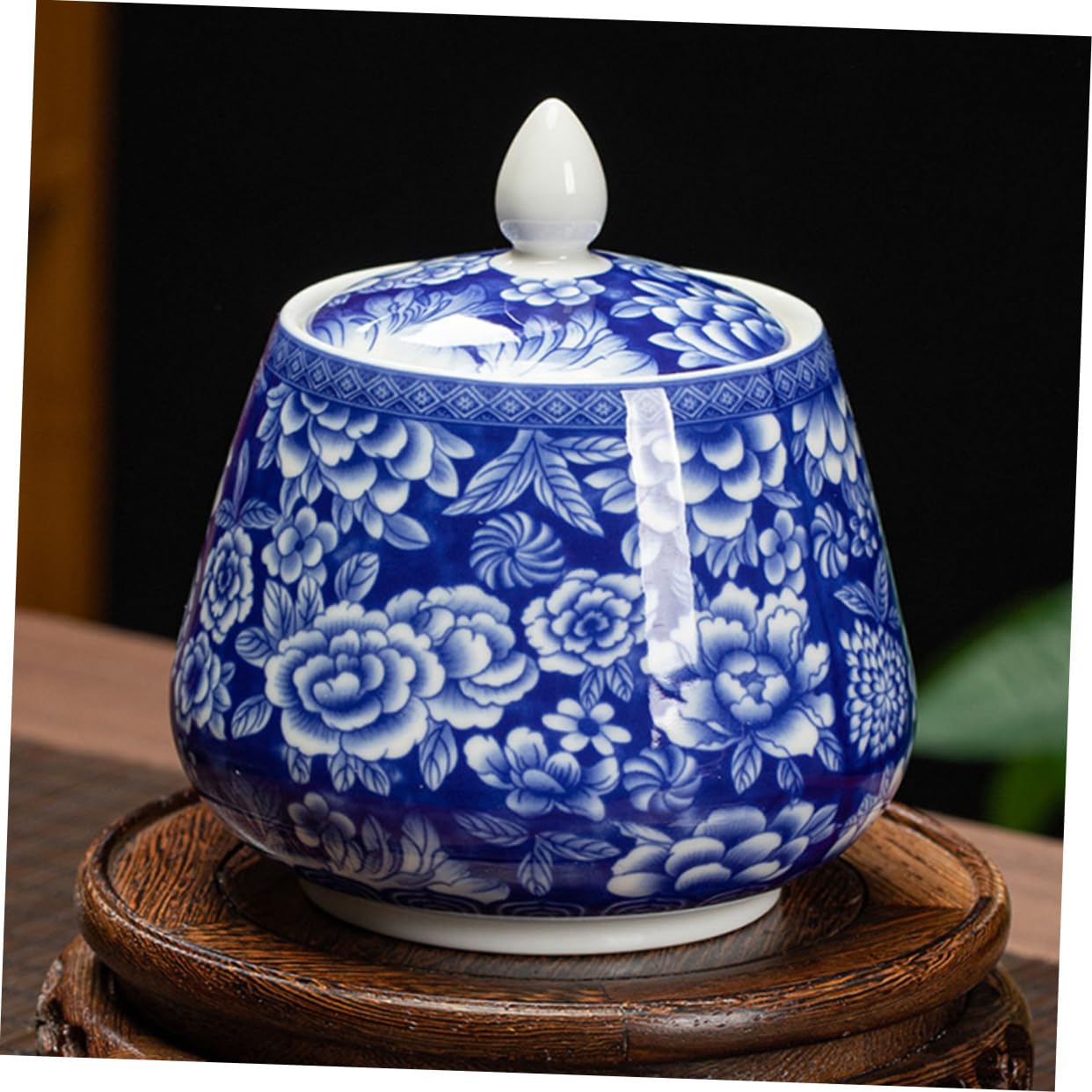 19世紀後半】スペイン製アルバスター 容器 青染 半透明