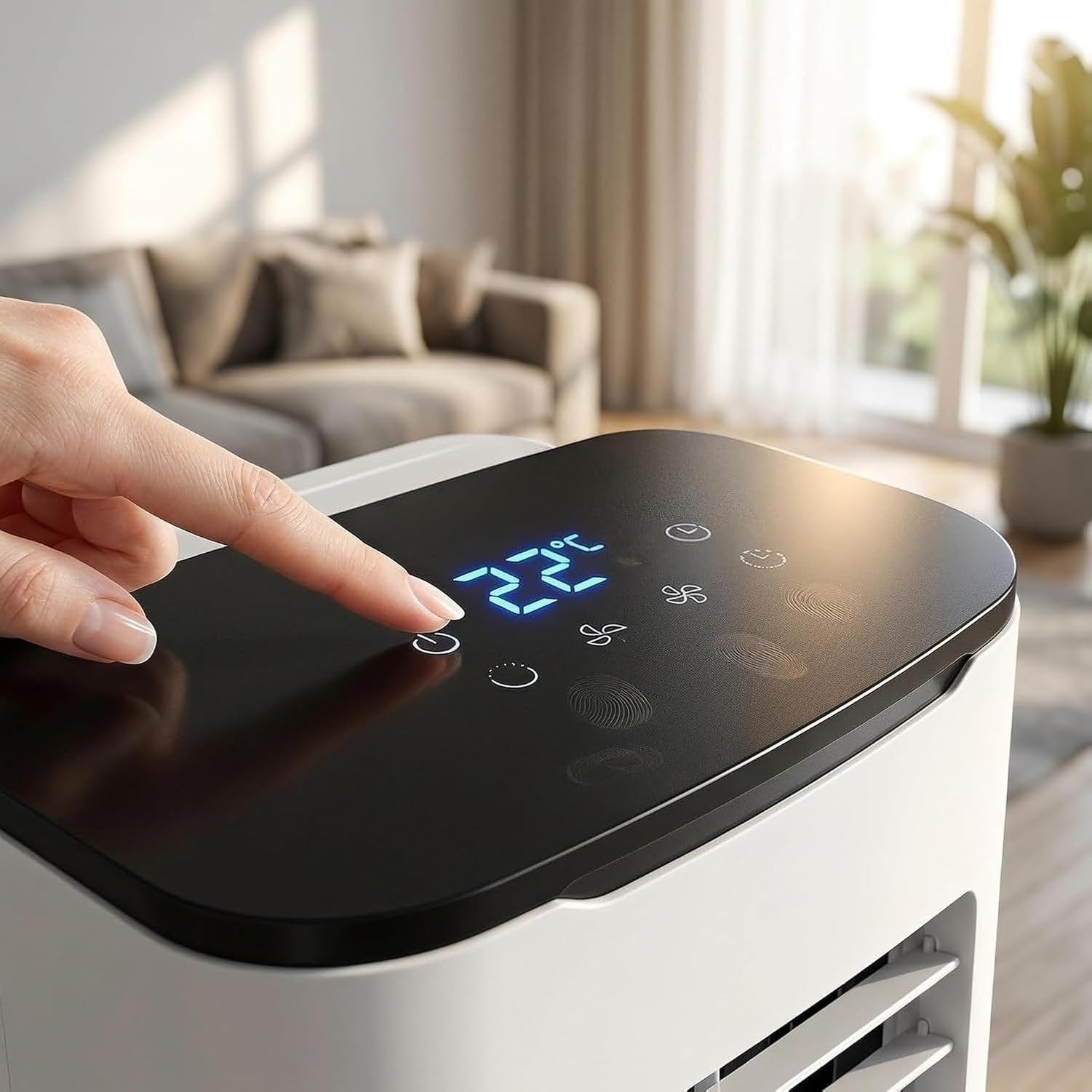 Aire Acondicionado Portátil 12000 BTU Unidad Móvil Sin Instalación Fija con Control Remoto Digital Modo Sueño 3 Velocidades Kit Ventana para Habitaciones Interi, Style 1, 5000 BTU