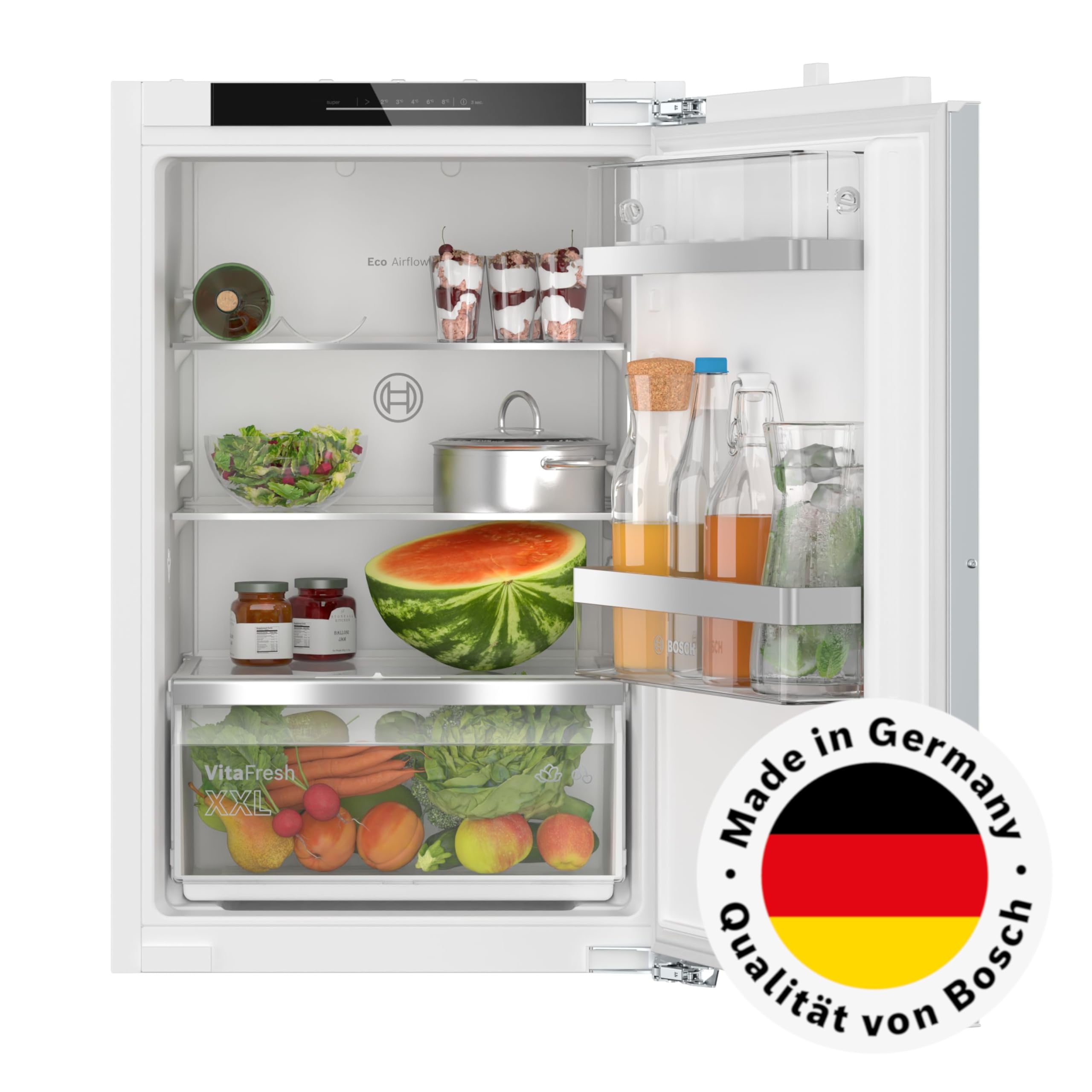 Bosch Serie 6 Einbau-Kühlschrank 87.4 x 55.8 cm 136 L SoftClose KIR21ADD1 | Made in Germany, extrem leise 28 dB, VitaFresh XXL Schublade für Obst und Gemüse, EcoAirflow, LED-Beleuchtung