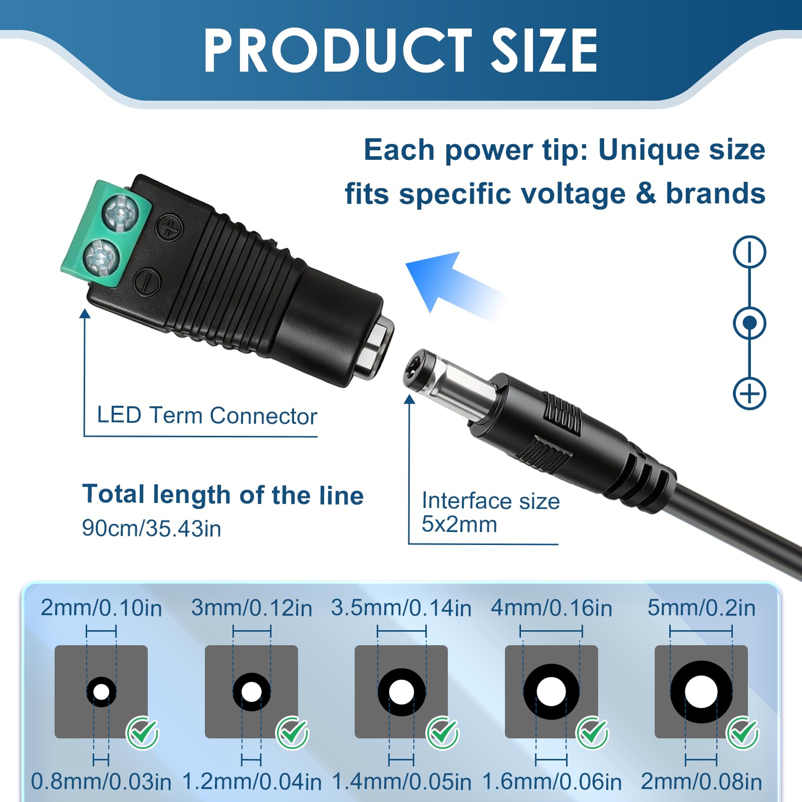 18V 1A AC to DC Power Supply Adapter, 100-240V Charger 18 Volt 100mA~1000mA with 5 DC Connector Center Positive for 18V Logitech Radio, Speaker, Sound Bar (Not for Drill or Guitar, Not for Battery) — view 4