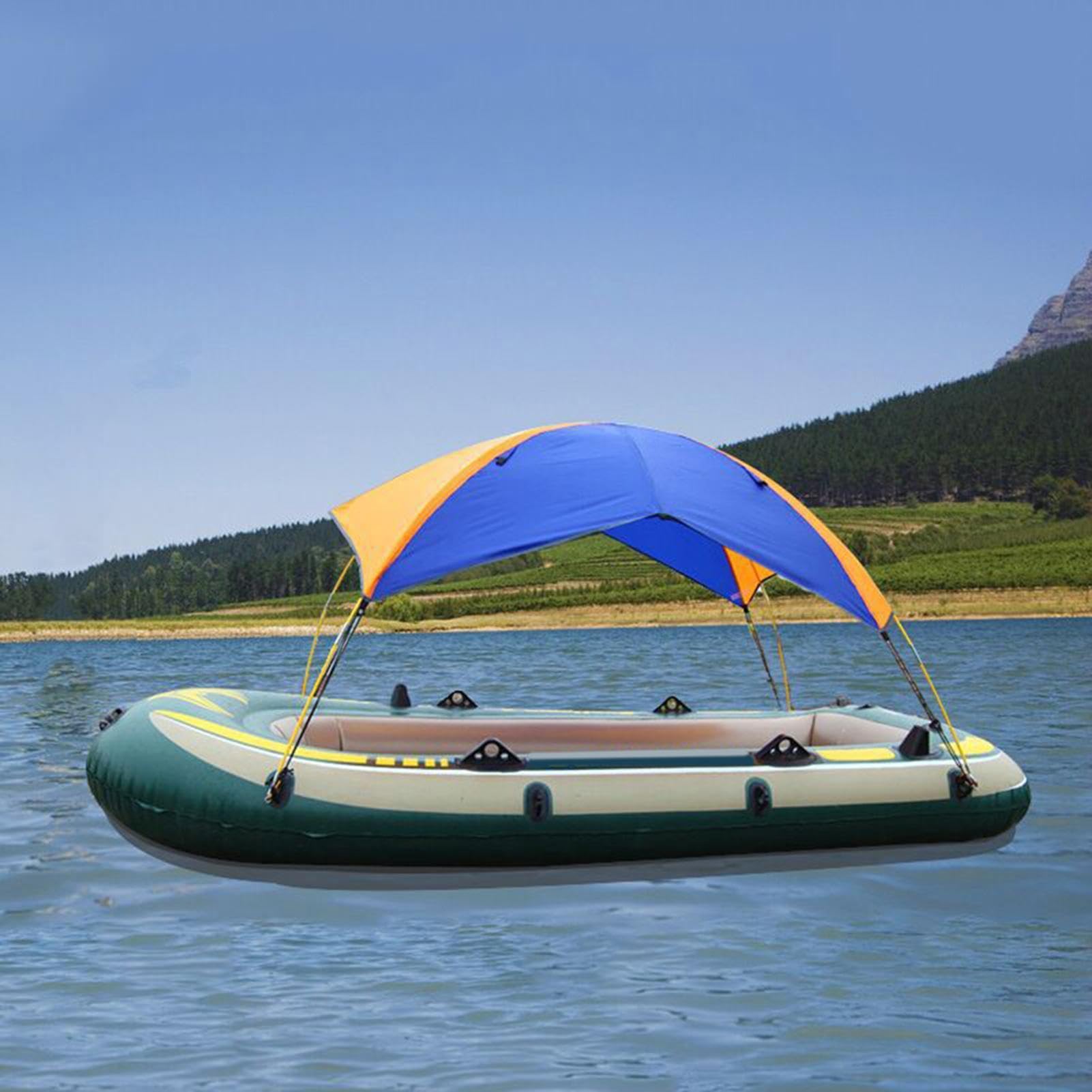 Parasole per Barca Gonfiabile - Copertura per Tendalino Impermeabile | Protezione per Tenda a Baldacchino, Baldacchino di Protezione UV Marino Pieghevole, Tetto Leggero Nuvoloso Resistente alle In