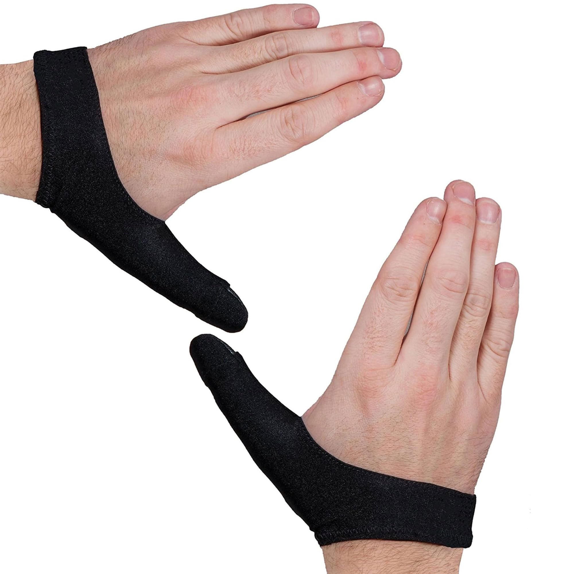 Bowling Glove Thumb Saver Finger Sleeve Grip Protector for Right Left, Black, Medium, Unisex-Adults