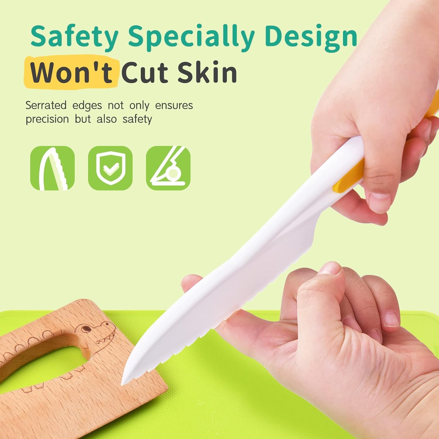 Kit Cucina Bambini 25 Pezzi | LETTO & TAILOR – Coltelli Montessori, Guanto Protettivo, Pelapatate, Tagliere, Per Piccoli Chef In Erba