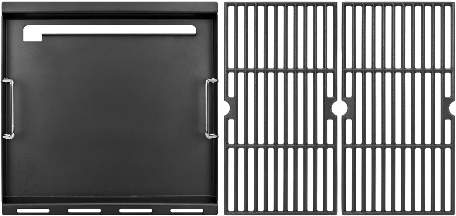 Griddle Inserts for Charbroil Performance 6 Burner Grill, Flat Top Griddle for Charbroil Grill 463245917 463238218 463276517 466245917, 463347017 463349917, Replace for G470-0002-W1 G470-0003-W1 18.1*34.2 for 6 Burner