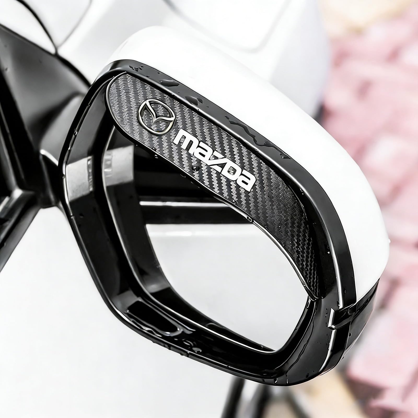 2Pcs Rear View Mirror Rain Guard for Mazda MX-30 1 (I) DR I 2021-2024, Side Mirror Rain Eyebrow Guard Water Shield Deflector Snow Visor Sun Shade Protector