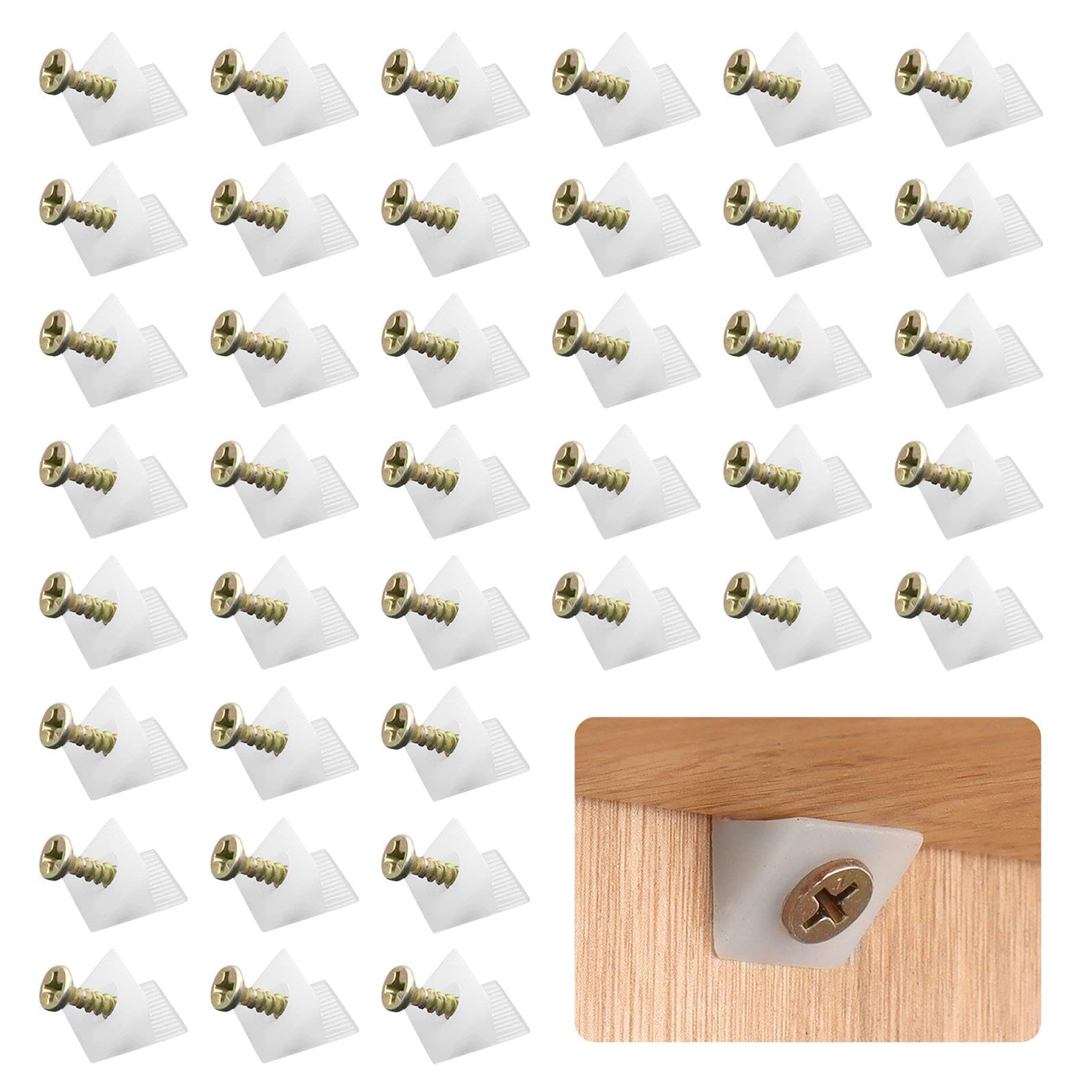 40Pcs Drawer Bottom Sagging Repair Kit with Corner Braces & Screws