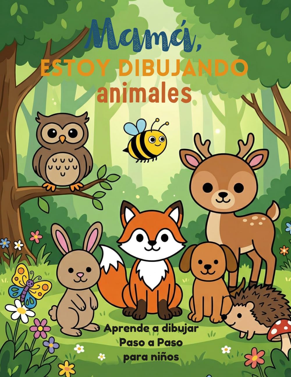 Mamá, estoy dibujando animales: Aprende a dibujar Paso a Paso para niños | Libro para niños | Actividades infantiles