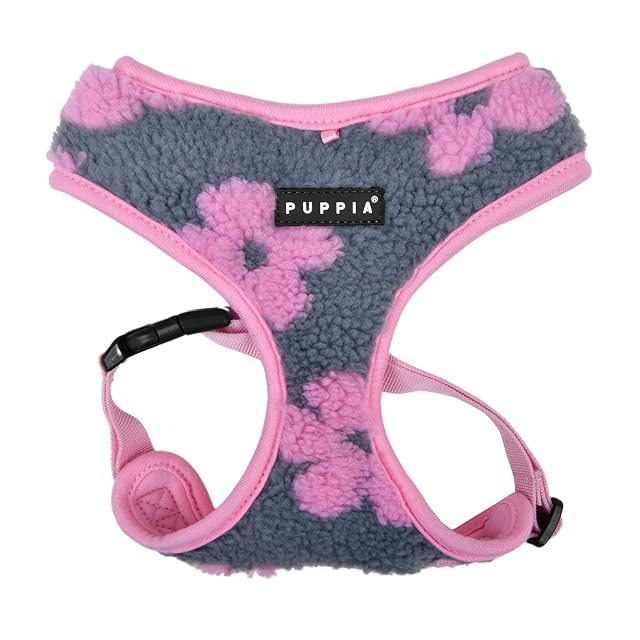 Puppia REN - Arnés para Perro sobre la Cabeza, cálido patrón de Flores de Invierno, Pecho Ajustable…