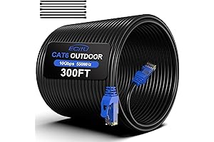 300ft Cat6 Outdoor Ethernet Cable, Direct Burial