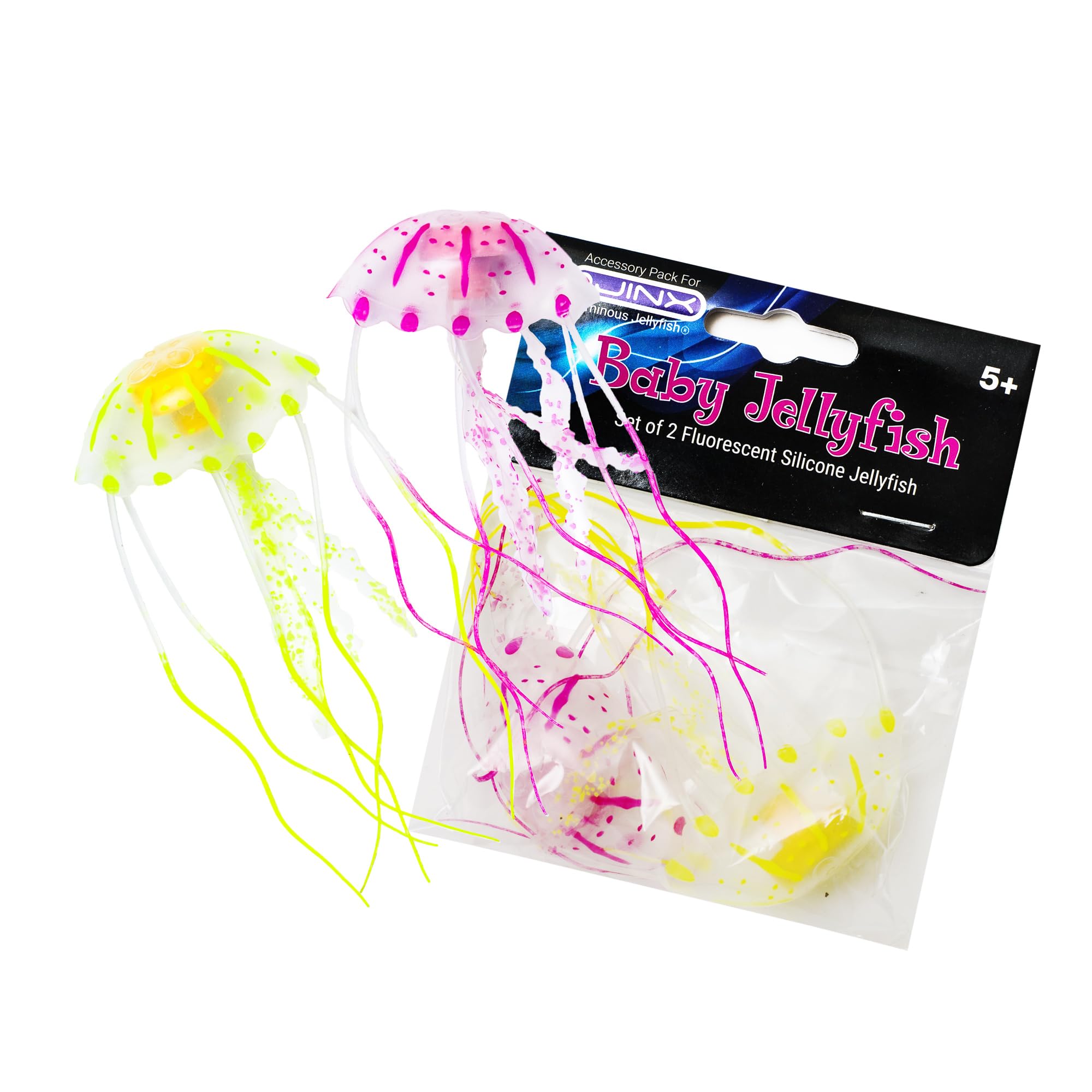 Baby Jellyfish Accessory Pack For Jinx Luminous Jellyfish Lamp, Set of 2 Small Silicone Jellyfish - Image 2