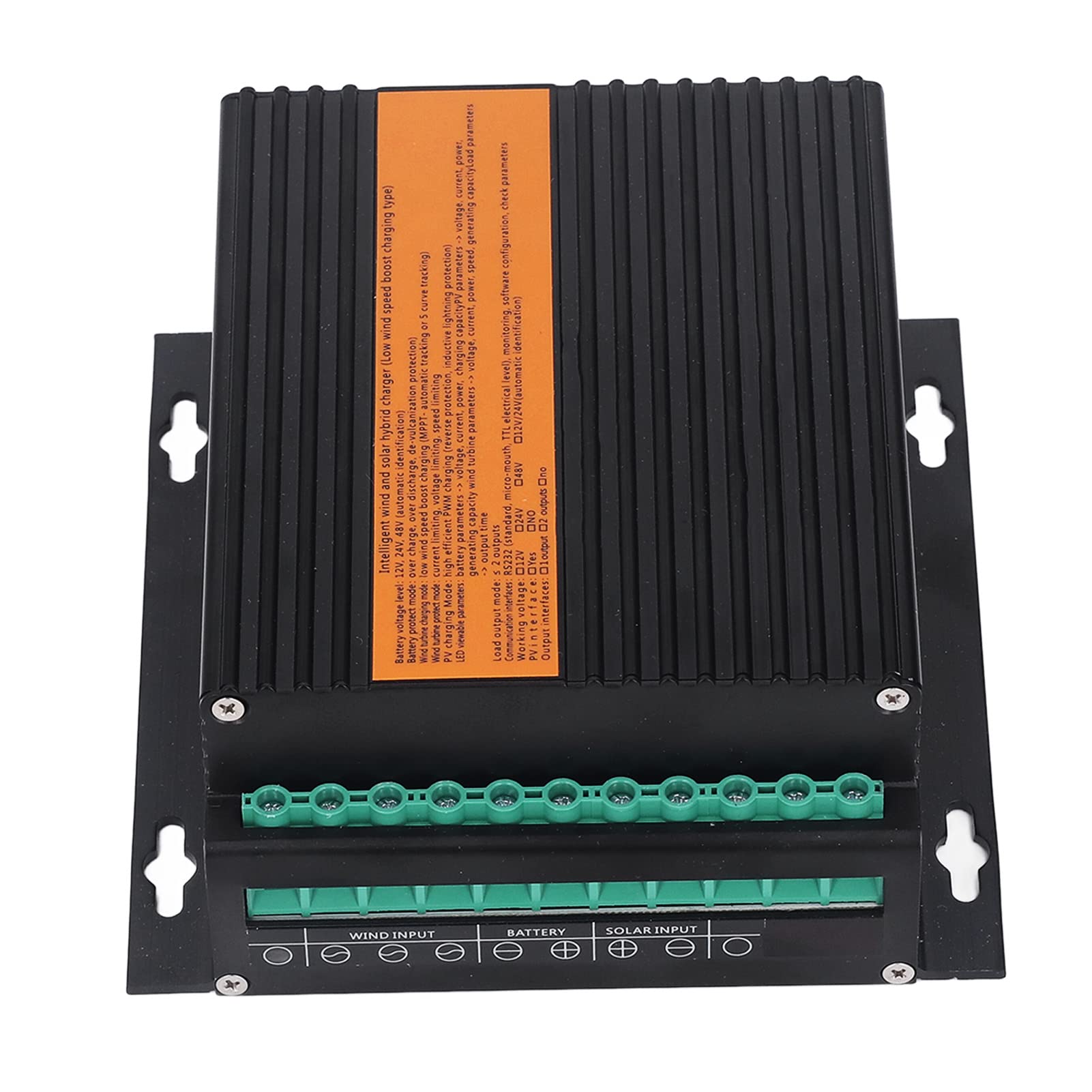 Controller di carica ibrido solare eolico MPPT Regolatore di carica solare del 12V 100W PV Protezione impermeabile Protezione Alluminio Materiale in lega per campeggiatori per (Energia eolica da 400