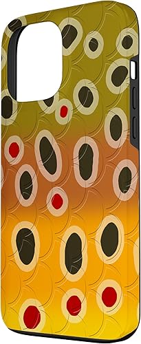 Miniatura 2 de Funda de regalo para iPhone 13 Pro Max con patrón de trucha marrón con diseño de trucha de pesca con mosca