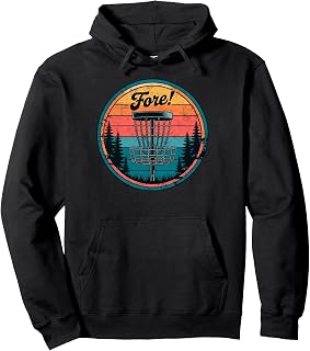 Vintage Fore! Disc Golf Player Golfer Golfing Joke Tee Pullover Hoodie