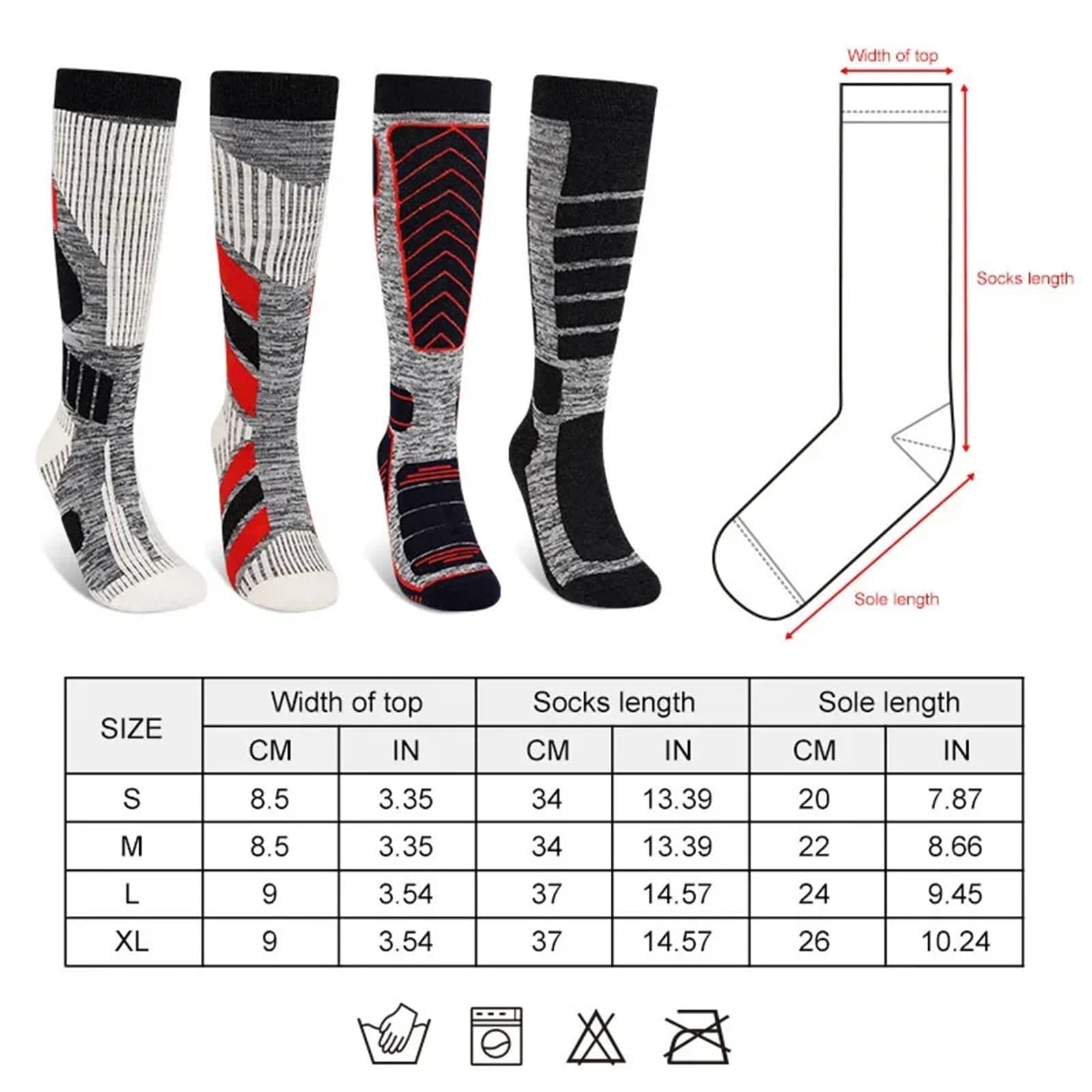 Chaussette Ski Chaussettes Thermiques en Laine for Homme et Femme, idéales for Le Ski, Cyclisme, Snowboard, la randonnée, l'alpinisme, Camping