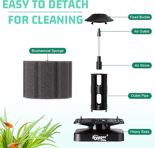 Miniatura 4 de hygger Filtro de esponja pequeña para acuario de 3  30 galones Betta Breeding Fry Camarones Caracoles Tanque de peces Filtros de aire de espuma