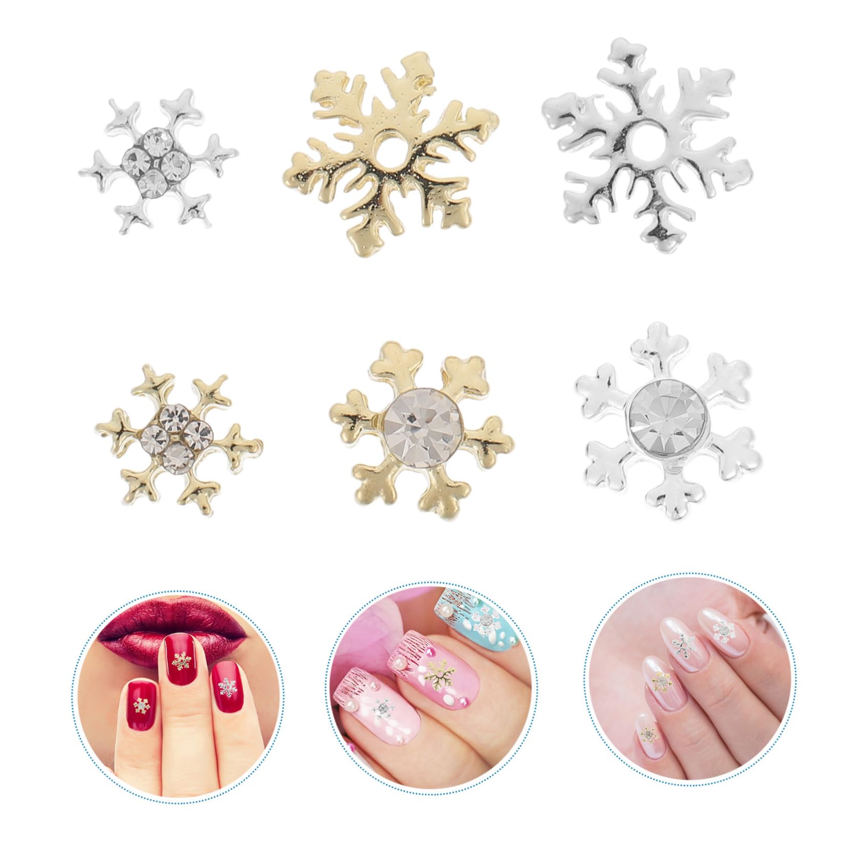 VICASKY 5 Ensembles Charms De Noël Forme Pour Décoration Ongles Accessoires De Nail Art Pour Diy 60 Pièces * 5
