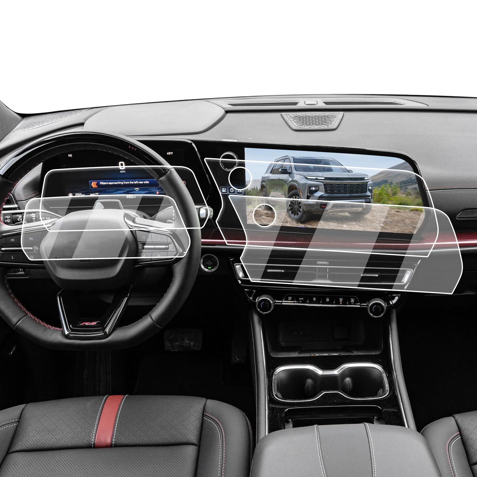 Photo 1 of 2026 Chevy Traverse Screen Protector - 4 Pcs Nano Film 17.7-Inch Navigation+11-Inch Dashboard Screen Protector For 2024-2026 Traverse(LS/LT/Z71/RS/High Country) & 2024-2026 Silverado EV Accessories