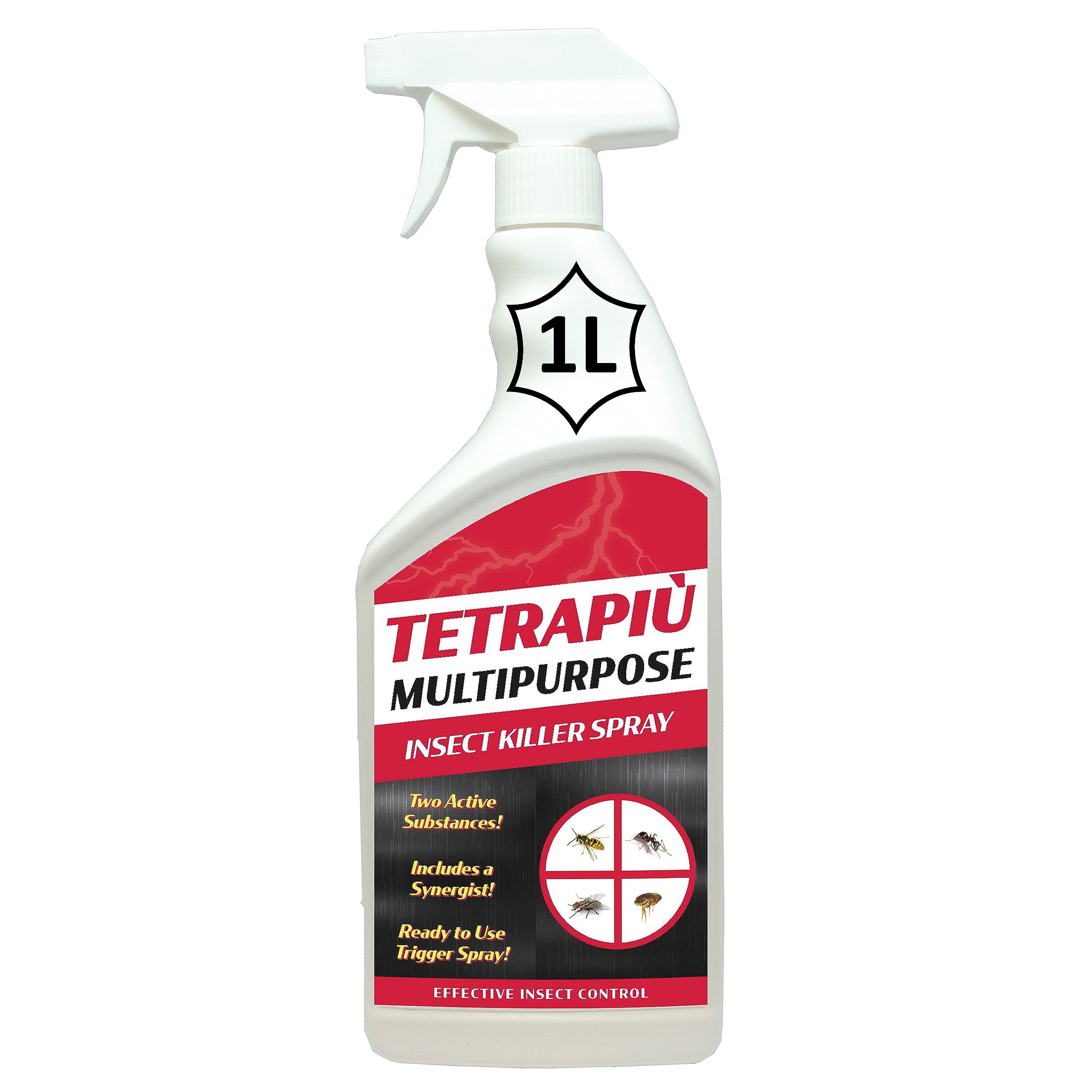ENTOEND Crawling Insect Killer – Tetrapiu Multipurpose | Large 1 Litre Bottle | Fast-Acting Permethrin Spray for Indoor, Home Defence