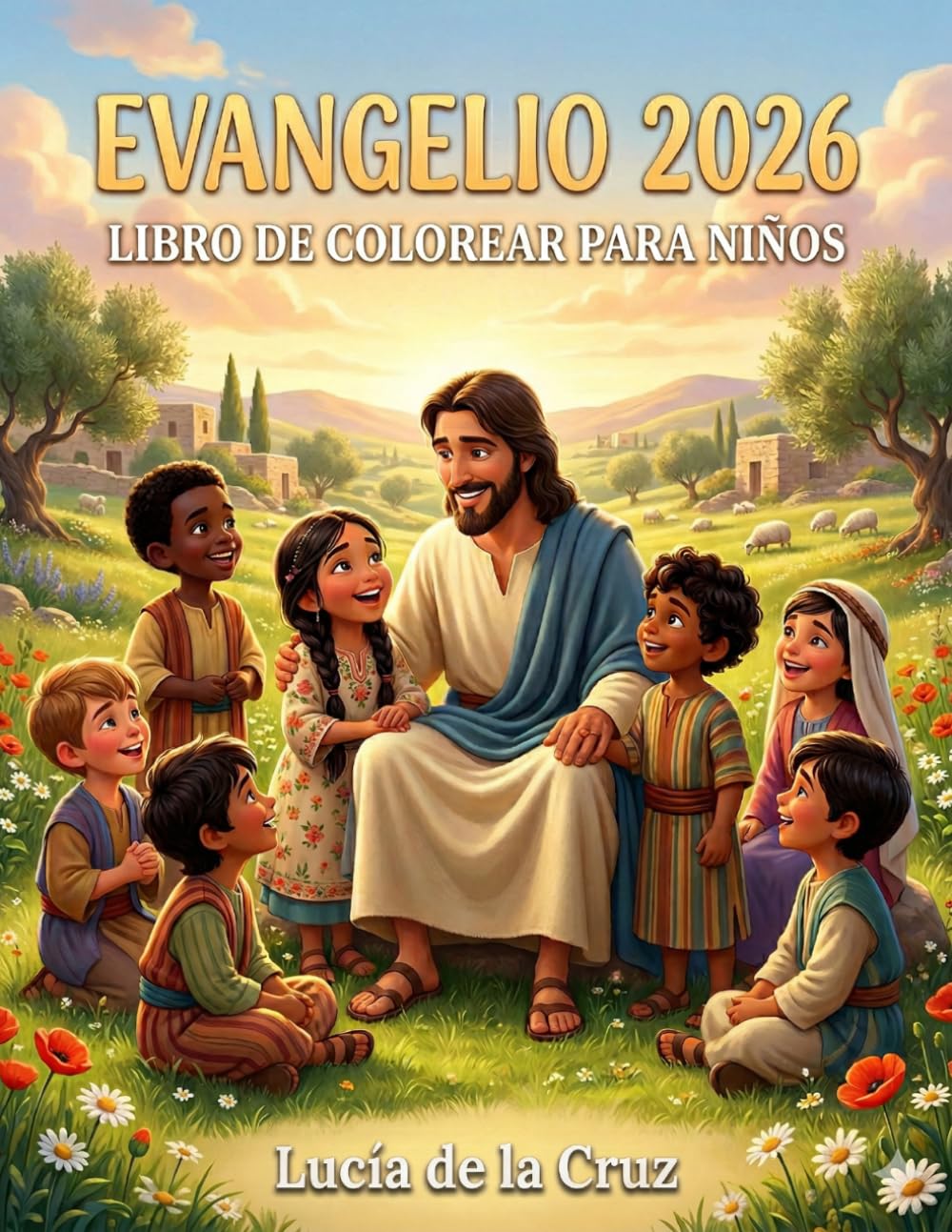 Evangelio 2026: Libro para colorear para niños: 52 domingos para rezar, reflexionar y descubrir a Jesús