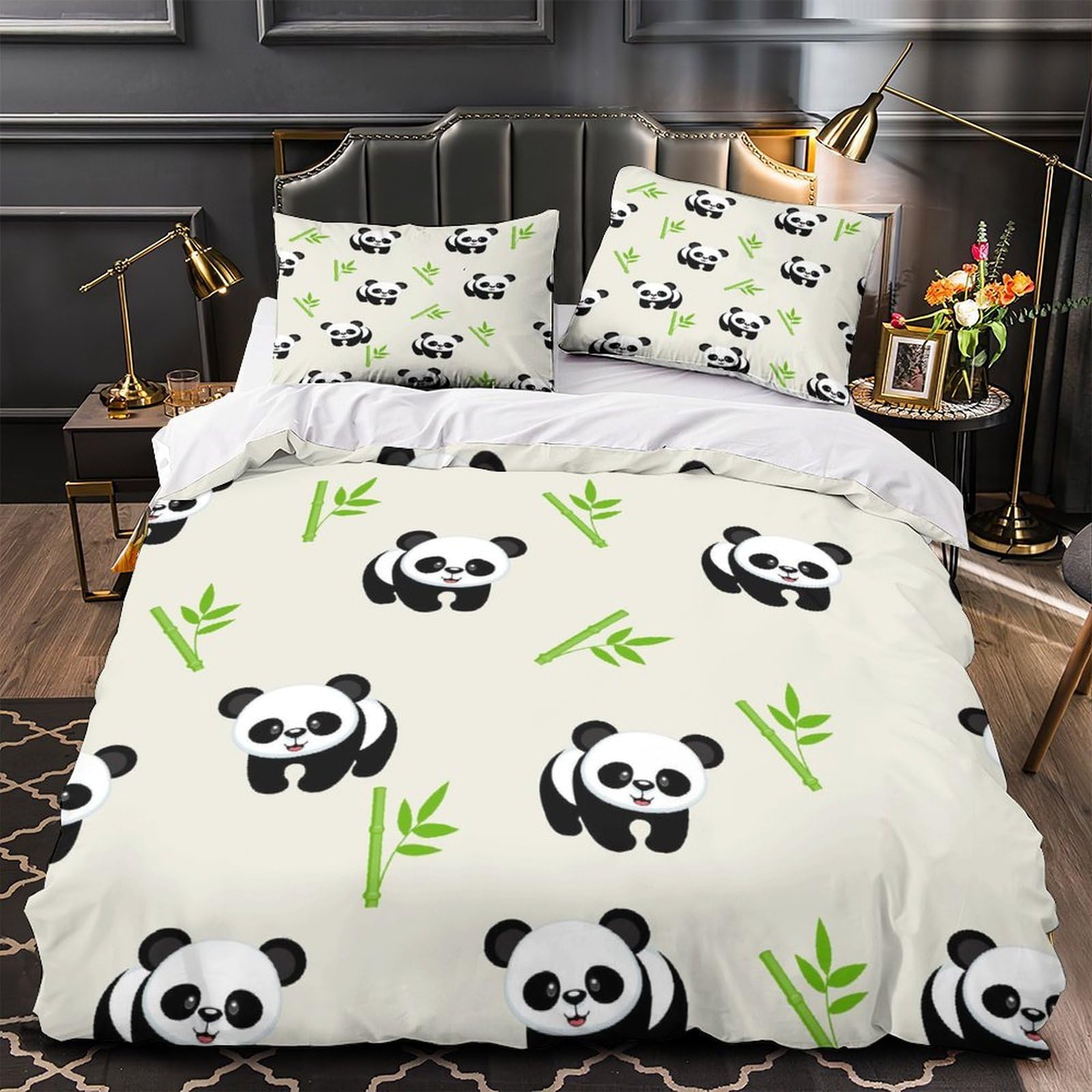 Housse de Couette Palmier 200x200 Parure de Lit Microfibre Double