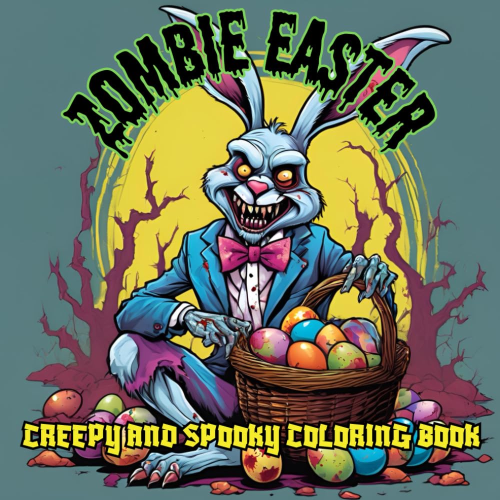 ZOMBIE EASTER: CREEPY AND SPOOKY COLORING BOOK: A Fun Easter Horror Coloring Book for Older Kids, Teens, and Adults – Perfect for Relaxation, Stress Relief, and Creativity.