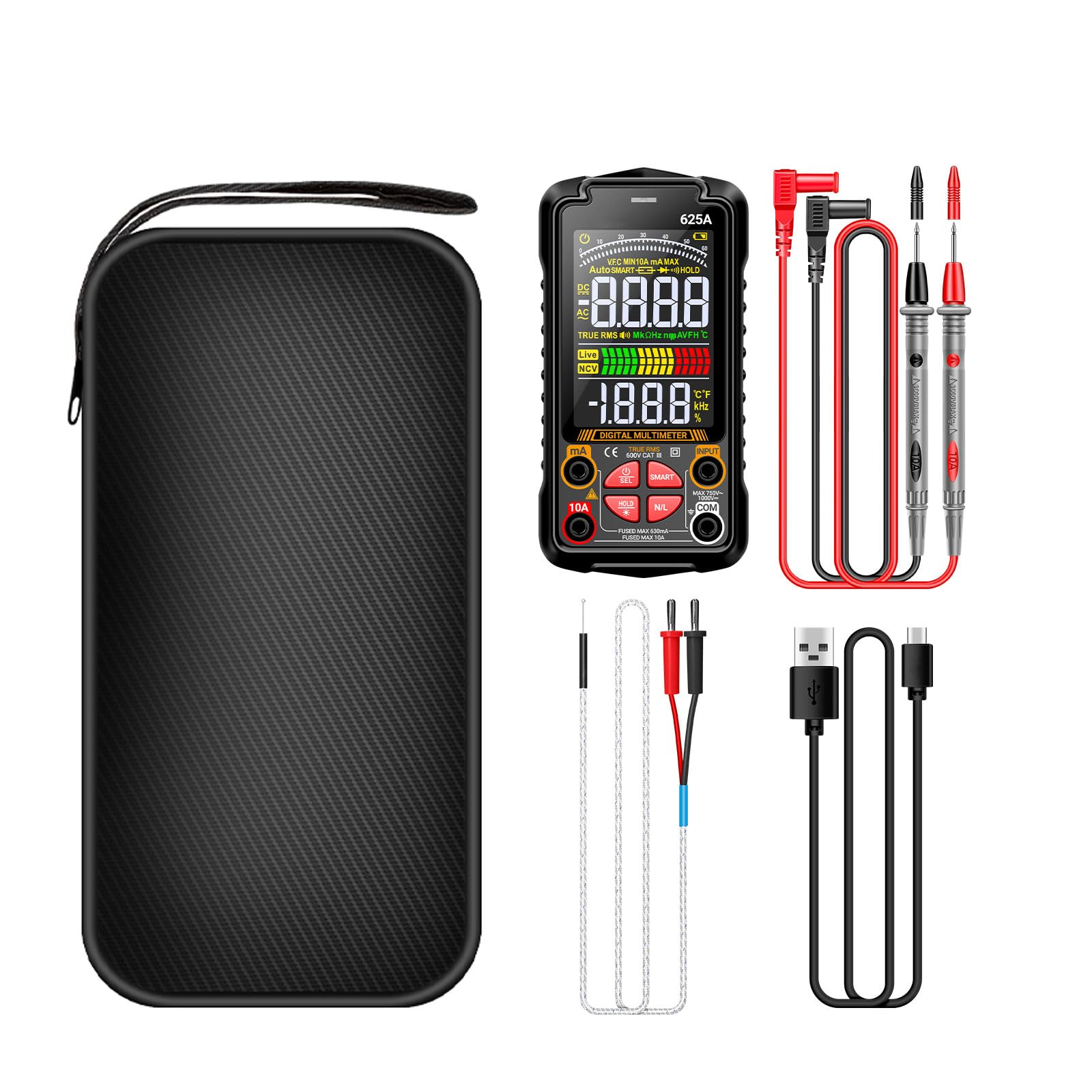 Digital Multimeter and Analyzers Voltmeter Ohmmeter Auto Ranging Tester Voltages Current Resistance Insulation Resistance Tester