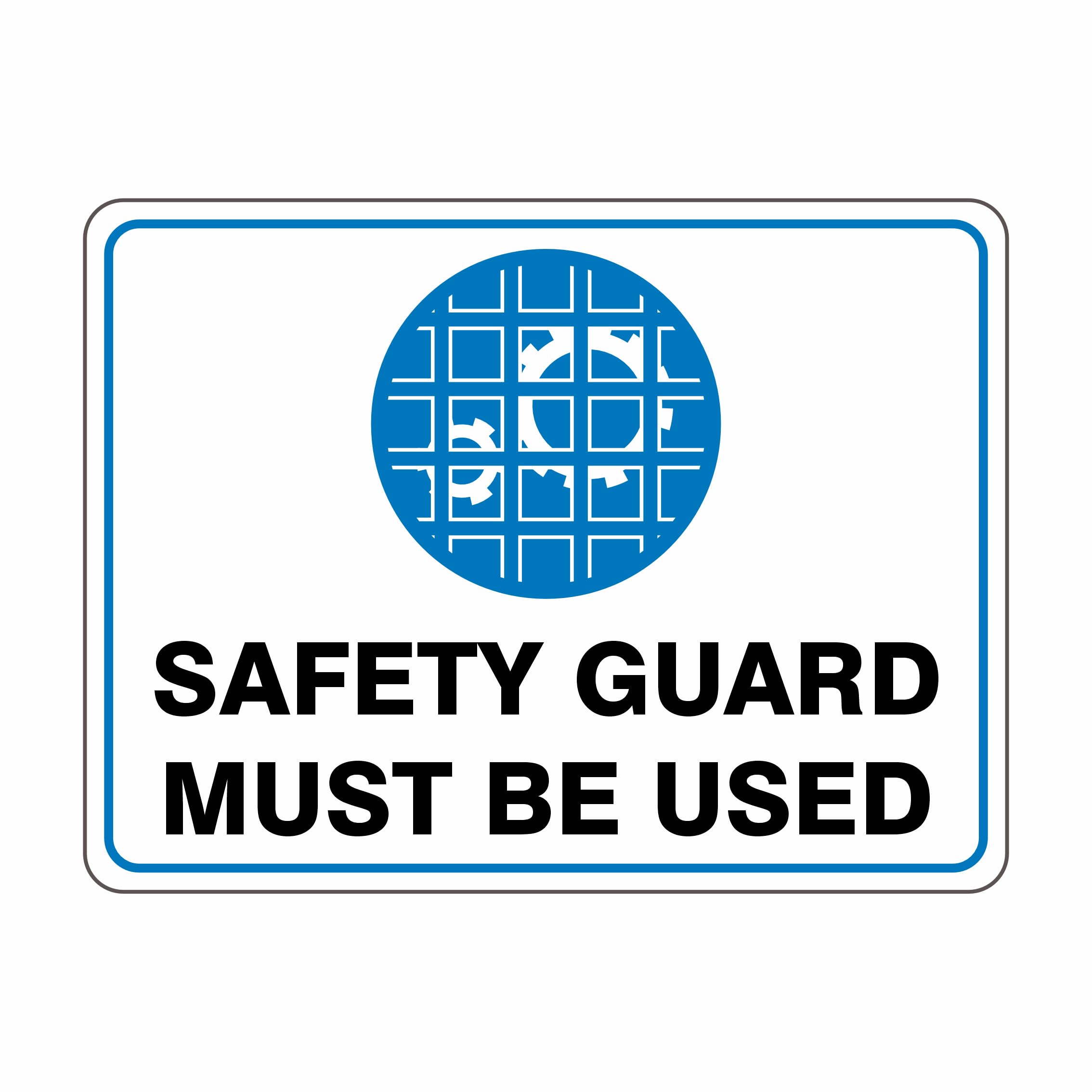 Safety Guards Must Be Used Mandatory Signs Metal Tin Sign 8 x 12 inch for Industrial & Commercial