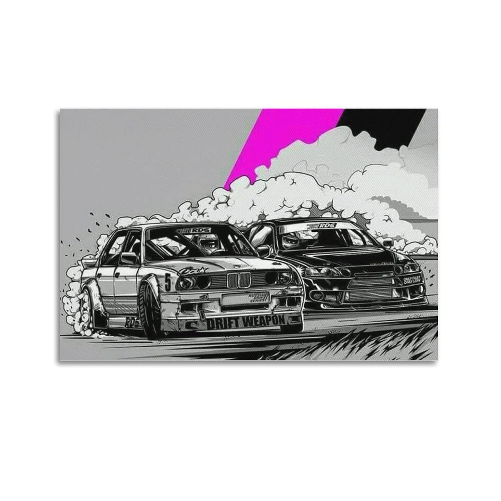 Tableau Toile XXL BMW DTM - Décoration Murale Sport Automobile - Impression Sur Canvas