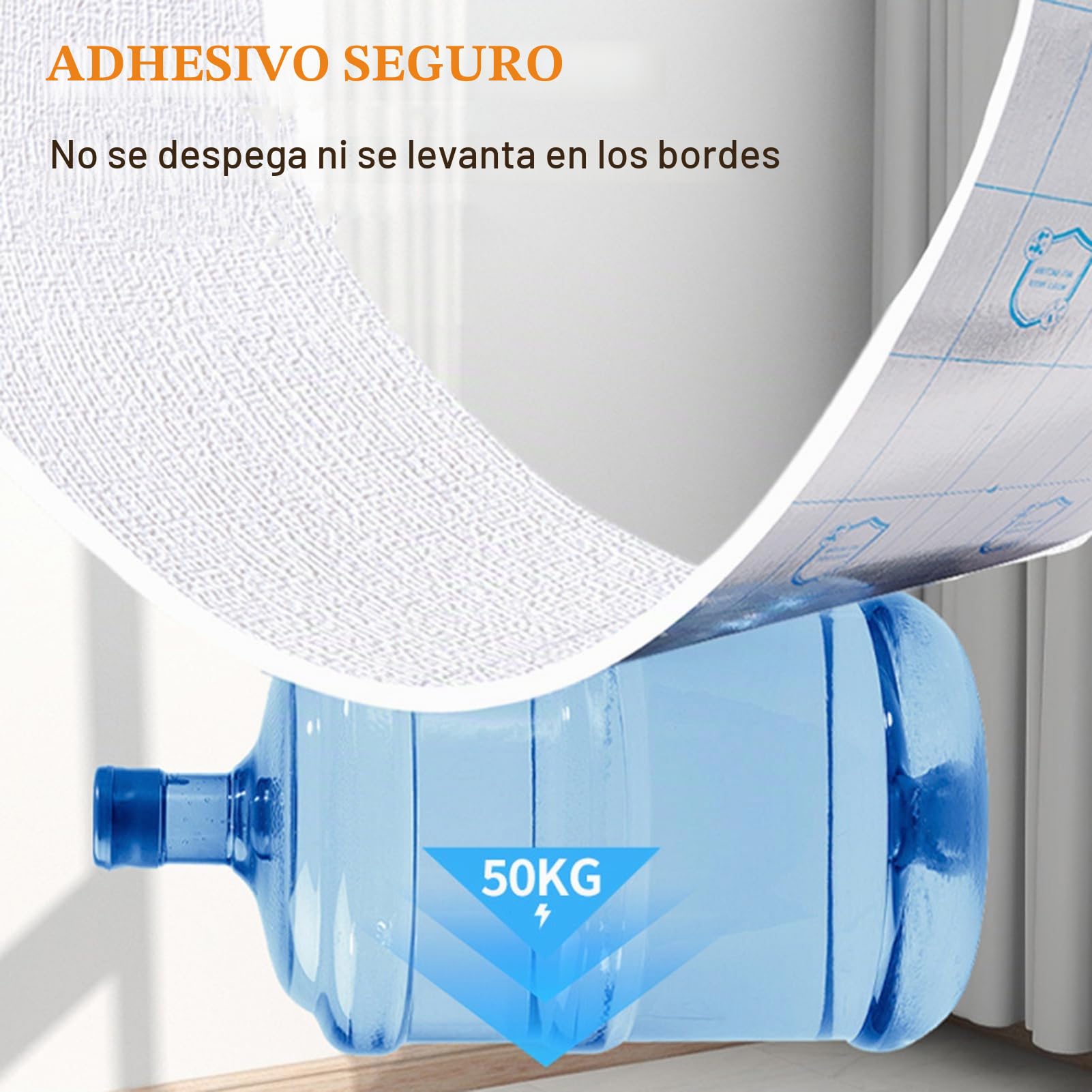 Genérico Papel Pintado Térmico Aislante,Papel Pintado Aislante Autoadhesivo 5 Mm,Papel Pintado Aislante para Paredes Interiores,contra El Frío,contra El Moho,Aislamiento Térmico,Blanca,L20m W50cm
