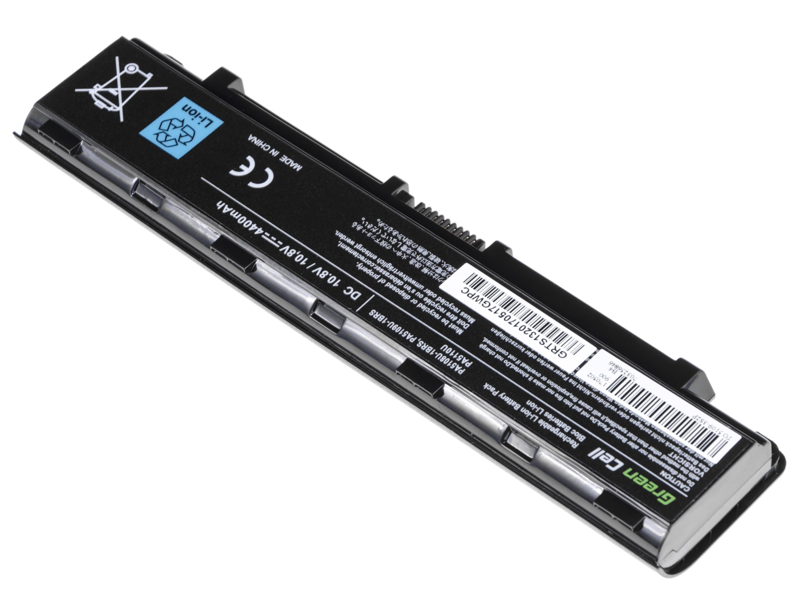 Green Cell Batteria per PA5108U-1BRS PA5109U-1BRS PA5110U-1BRS PABAS271 PABAS272 PABAS273 Toshiba Satellite C50 C50D C55 C55D C70 C70D C70t/ 10.8-11.1V 4400 mAh