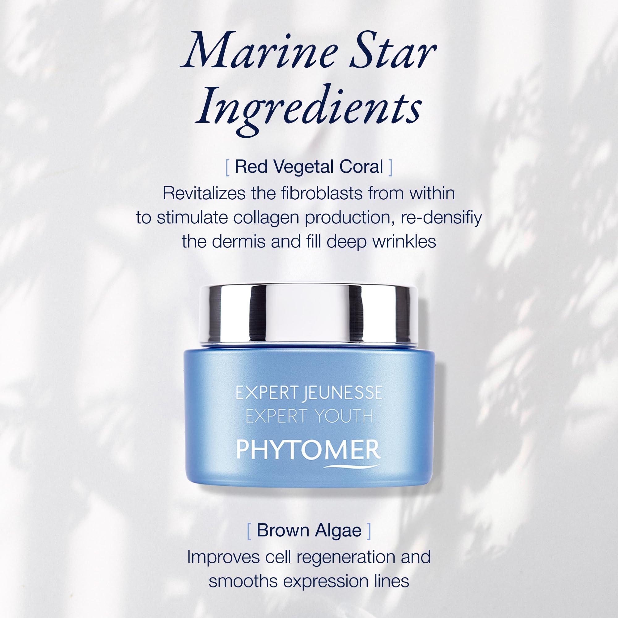 Phytomer Expert Youth Wrinkle Plumping Face Cream | Hydrating Anti-Wrinkle Cream for Smooth Skin Renewal | 96% Natural Origin Ingredients | 50ml