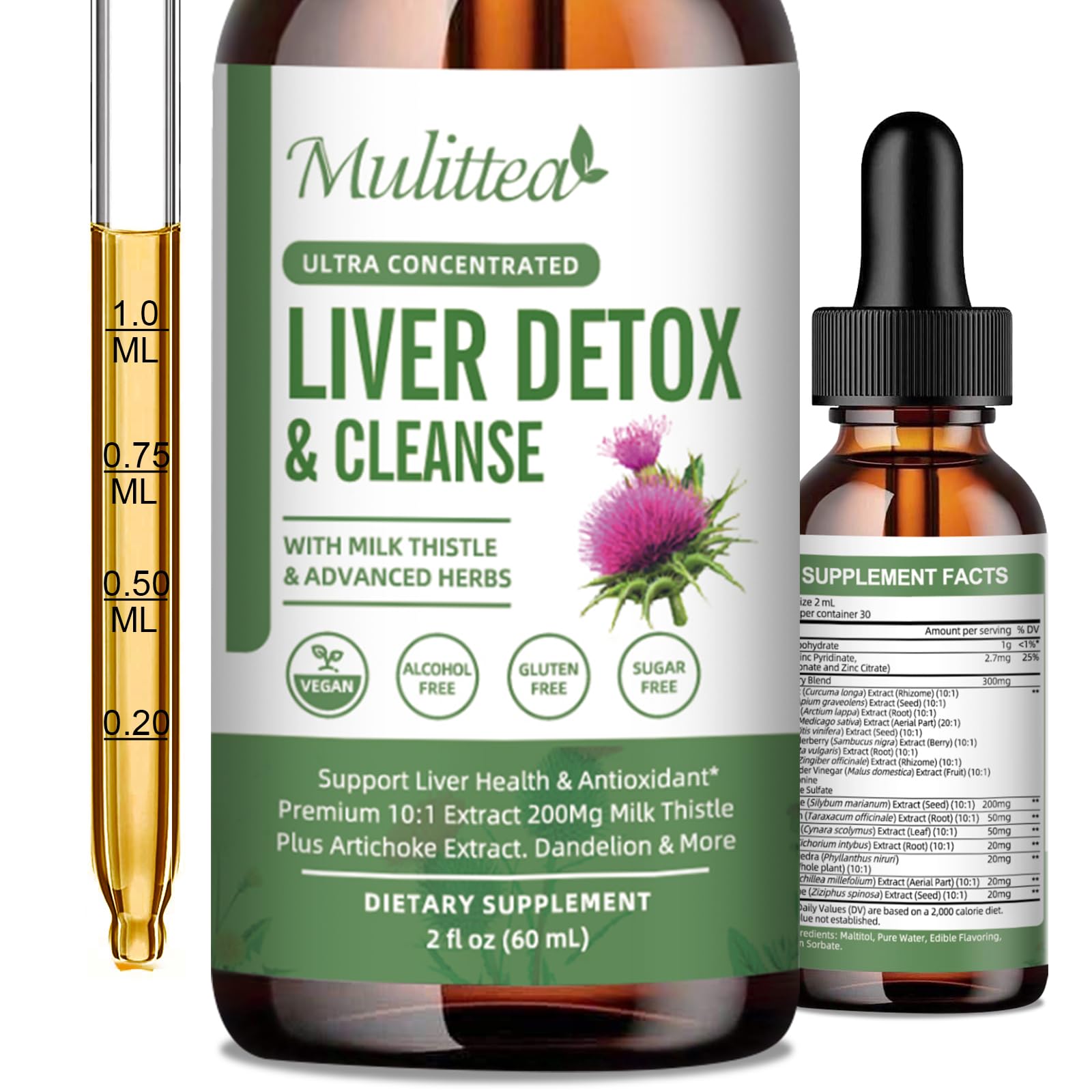 Mulittea Liver Health & Lymphatic Drainage Drops