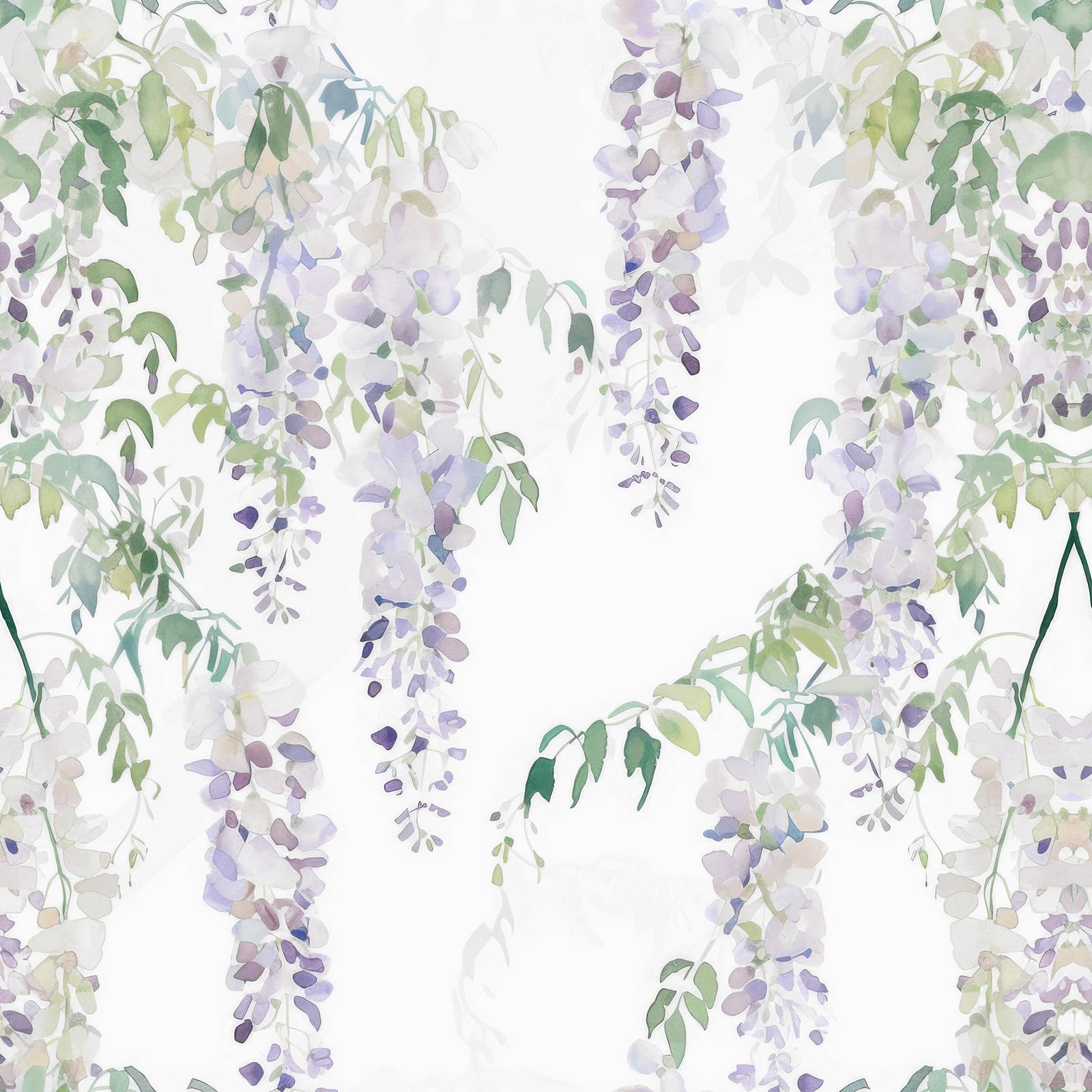 FunStick 44.5CM×9M Papel Pintado Autoadhesivo Pared Dormitorio Papel Adhesivo para Muebles Flores Violeta Lila Vinilo Adhesivo Armario Cocina Impermeable Revestimiento Pared Salon Flores Púrpura Claro