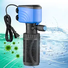 Filtro de aquário, filtros de aquário de 210 GPH para aquários e tanque de peixes de 15 a 75 galões - Bomba submersível ultra silenciosa, filtro de sussurro de água salgada e doce tudo em um