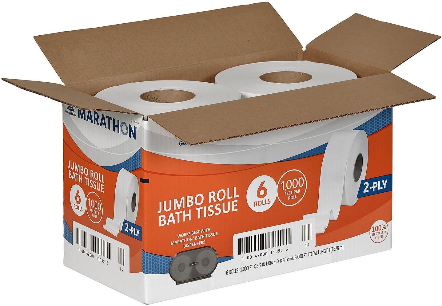 Marathon Bath Tissue, 2-Ply (6 Jumbo Rolls) x2 AS
