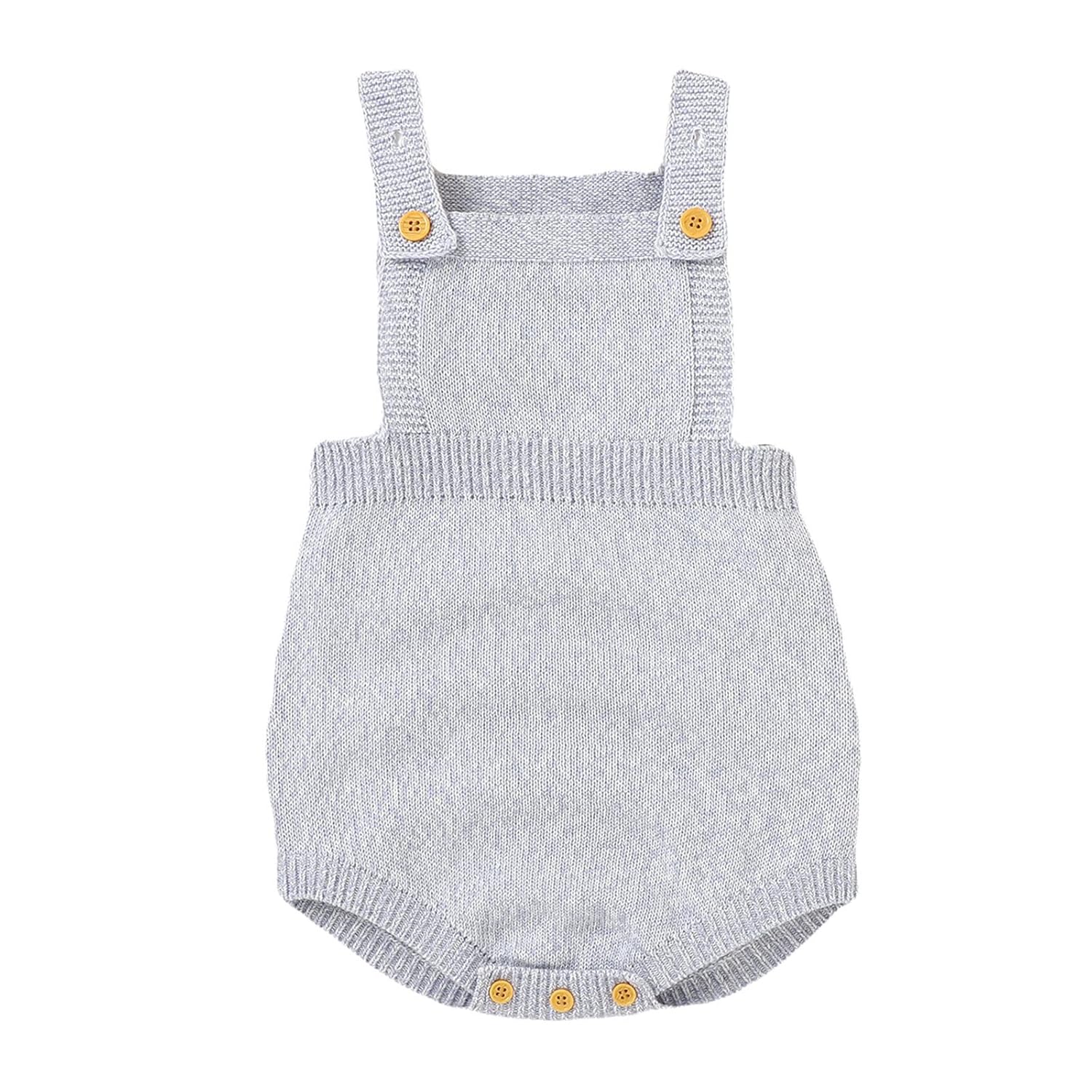 Infant Baby Knit Romper Cotton Sleeveless Boy Girl Solid Crawling Clothes Baby Toddler Girl Summer Clothes Set