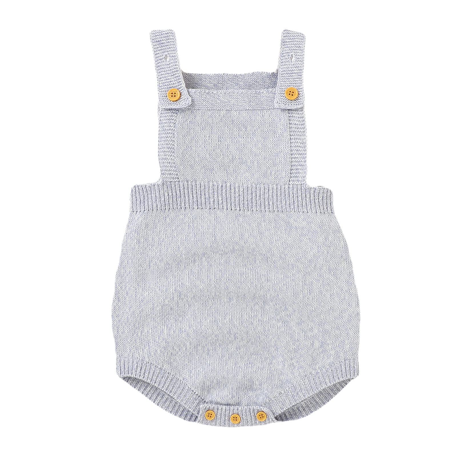 Infant Baby Knit Romper Cotton Sleeveless Boy Girl Solid Crawling Clothes Baby Toddler Girl Summer Clothes Set