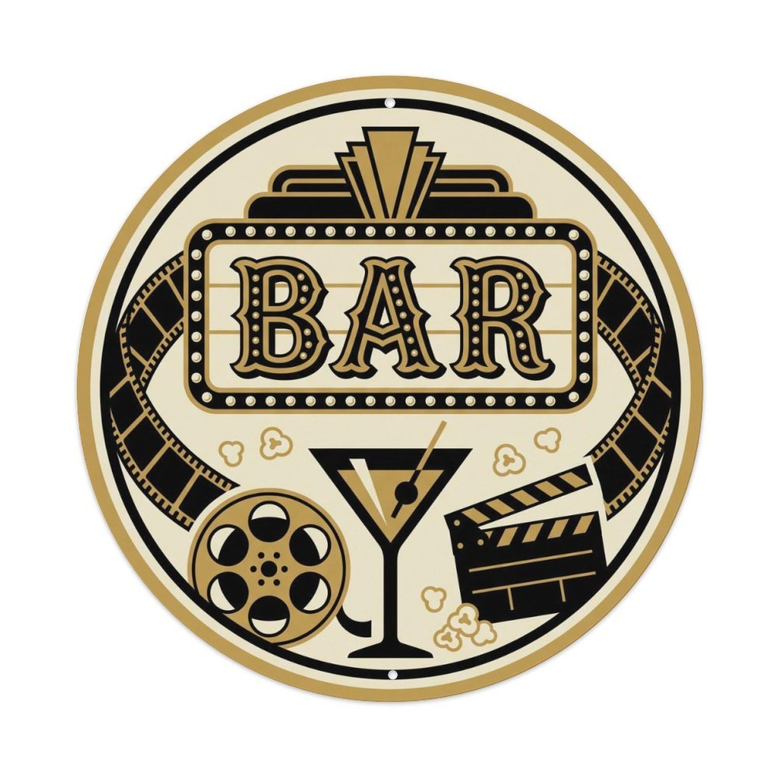 BAR Vintage Cinema Plate Metal Tin Sign Plaque