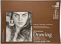 Strathmore 400 Series Drawing Pad 18x24 - 24 Sheets Cream Paper for Pencil, Charcoal, Pastels - Acid-Free Artist Sketchbook