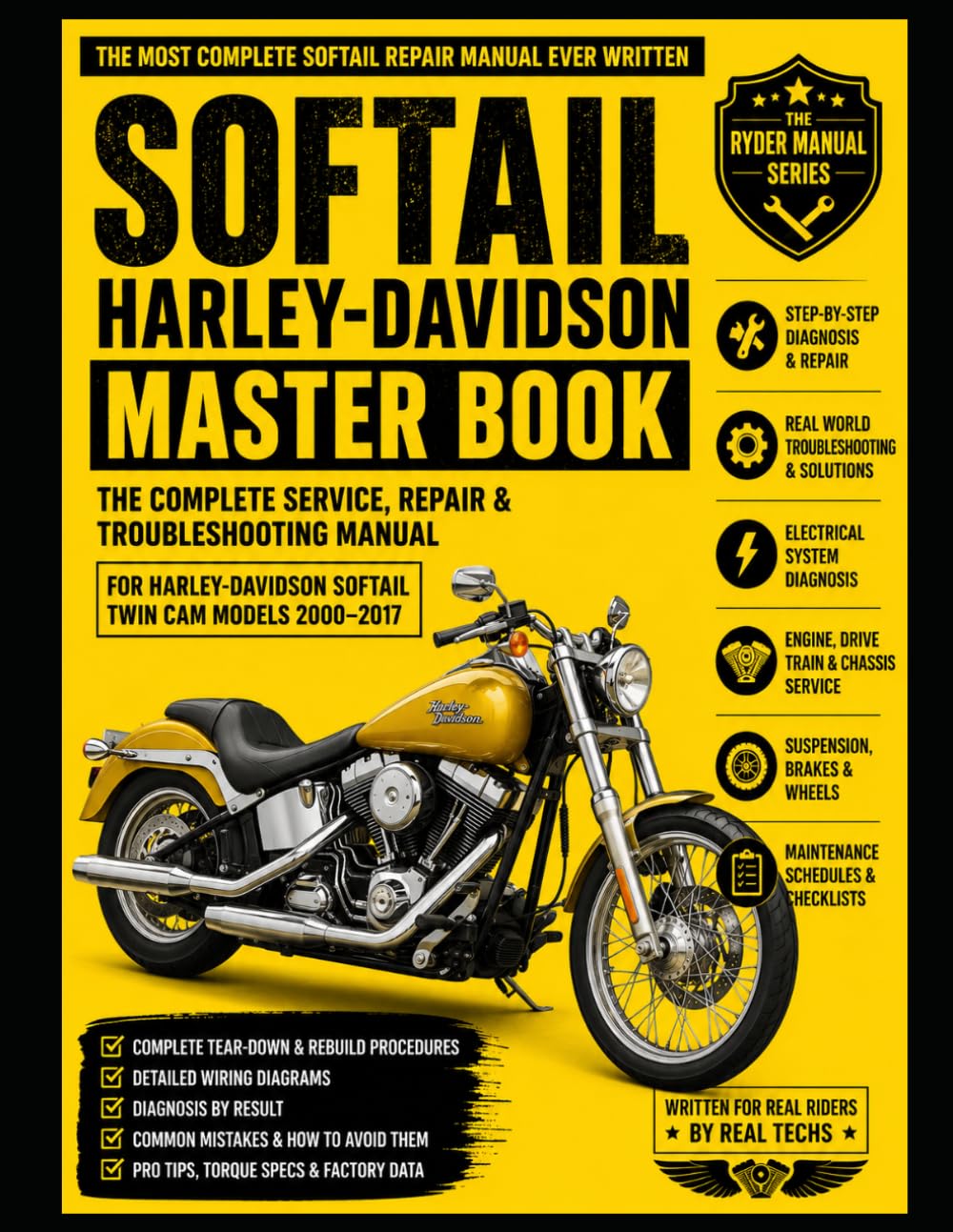 SOFTAIL HARLEY MASTER BOOK: The Complete Service, Repair & Troubleshooting Manual for Harley-Davidson Softail Twin Cam Models 2000–2017 (Sportster)