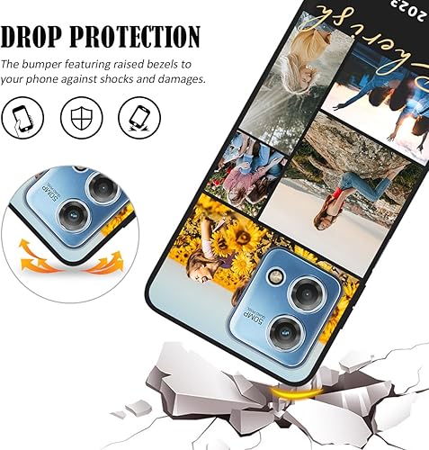 Vista 66 de Funda personalizada para Motorola Moto G Stylus 2021 con nombre de foto, texto y foto, GStylus personalizado -21 funda suave y fina (negro) de 6.8