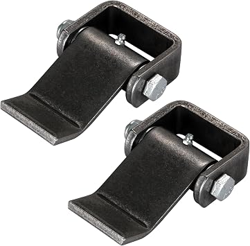 CZC AUTO Weld on Trailer Hinges with Grease Zerk, Heavy Duty Dump Trucks Gate Door Hinge, Strap Style Short Leaf, Pack of 2